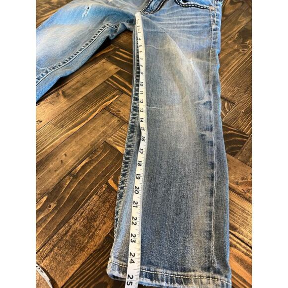 Miss Me Boyfriend Jeans Women 27 Thick Stitch Y2K Grunge Western Cowgirl Aztec - Picture 6 of 12